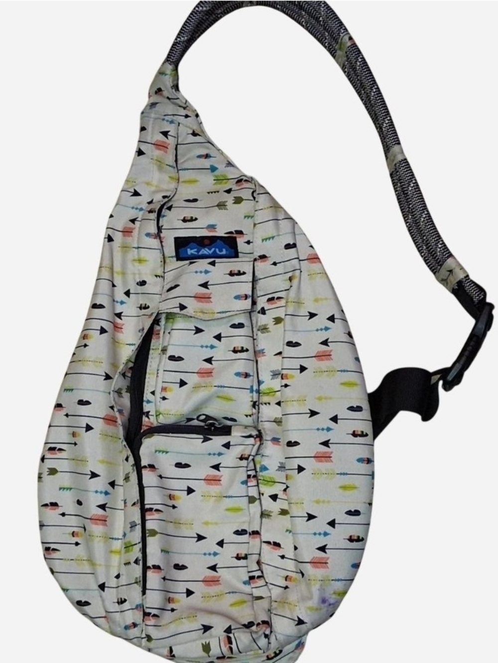 Kavu White Arrow-Print Sling Bag